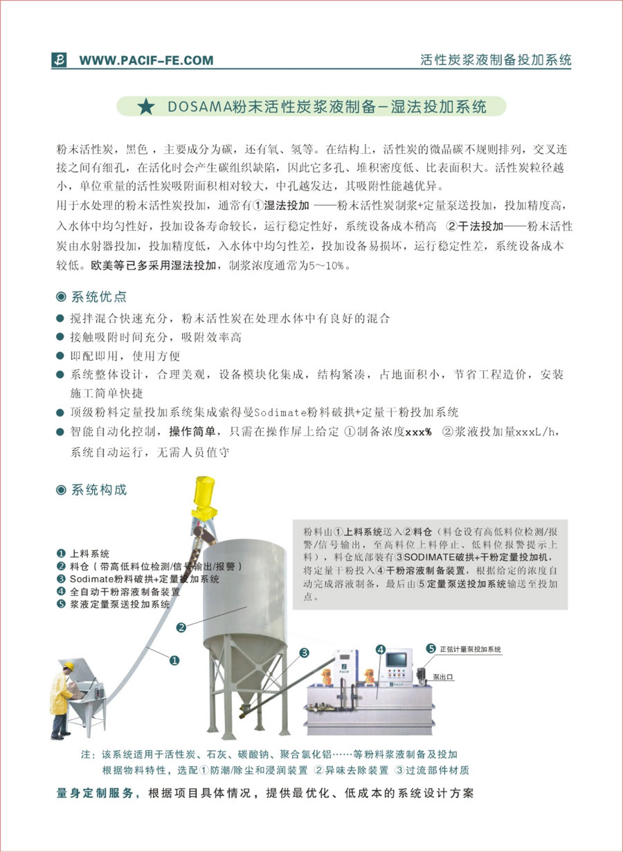 活性炭浆液制备投加系统